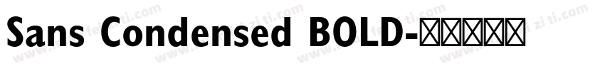 Sans Condensed BOLD字体转换